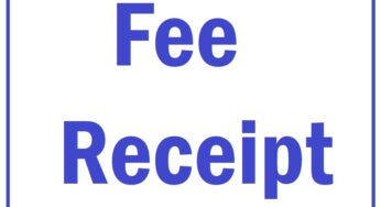 Fee Receipt Template