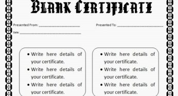 Baptism Certificate Template