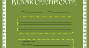 Certificate of Title Template