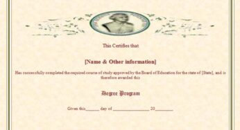 Degree Certificate Template