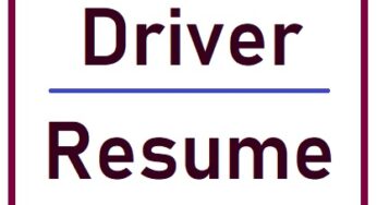 Driver Resume Template