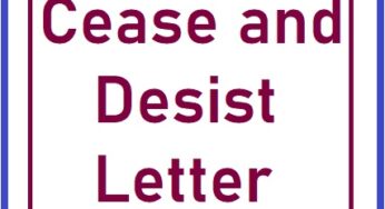 Cease and Desist Letter Sample