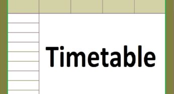 Timetable Template