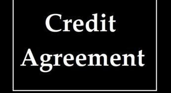 Credit Agreement Template