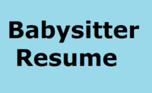 Babysitter Resume Template