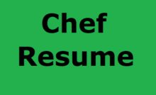 Chef Resume Template