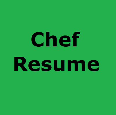 Chef Resume Template