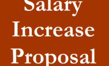 Salary increase Proposal