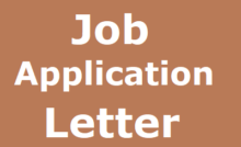 job application letter